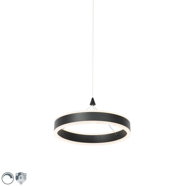 Hängelampe schwarz 30 cm inkl. LED 3-stufig dimmbar - Lyani