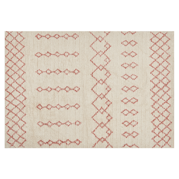 Teppich BUXAR Beige 140 x 200 cm Baumwolle