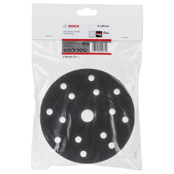 Bosch Schleifscheibe mit einem Durchmesser von 150 Millimeter in Verpackung