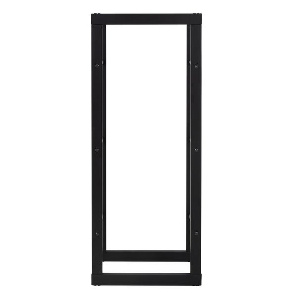 ML-Design Kaminholzregal 40x100x25cm rechteckig Schwarz aus Metall, Innen/Außen, Brennholzregal Holzaufbewahrung aus beschichteter Stahl, Kaminholzständer Kaminholzhalter Feuerholzregal für Kamin/Ofen