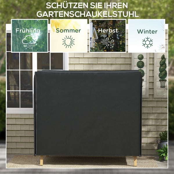 Outsunny Hollywoodschaukel, 220 x 125 x 172 cm, Oxford, Schwarz