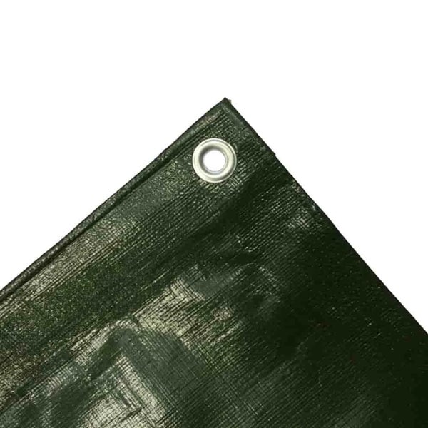 Abdeckplane aus strapazierfähigem Material mit verstärktem Rand und Metallöse