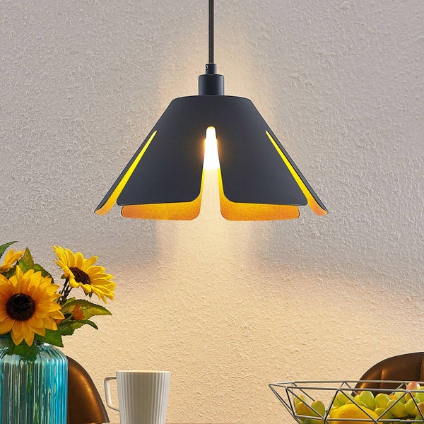 Lucande Pendelleuchte Jemmily (Design, Modern) in Schwarz aus Aluminium (1 flammig E14) - Design-Hängeleuchte Esstischlampe Hängelampe Hängeleuchte Wohnzimmerleuchte