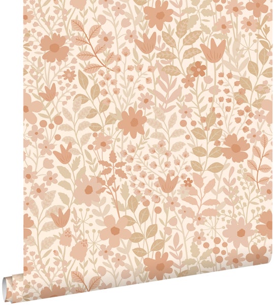 Tapetenrolle mit floralem Muster