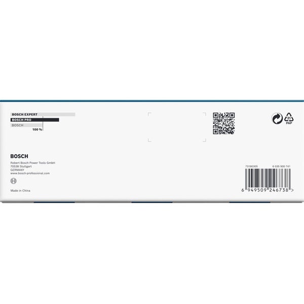 Bosch Steckschlüsseleinsätze in verschiedenen Größen mit Maßangaben