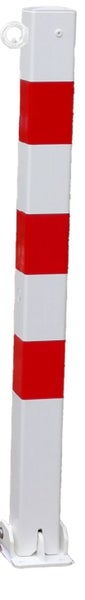 UvV Absperrpfosten Comfy 70x70mm klappbar Dreikant DIN3223 Stahl Feuerverzinkt / mit 1 x Kettenöse