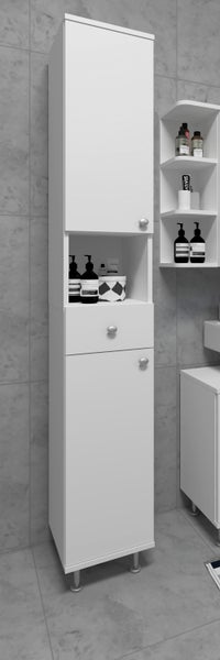 Badmöbel Hochschrank Badschrank Schublade Nilosi