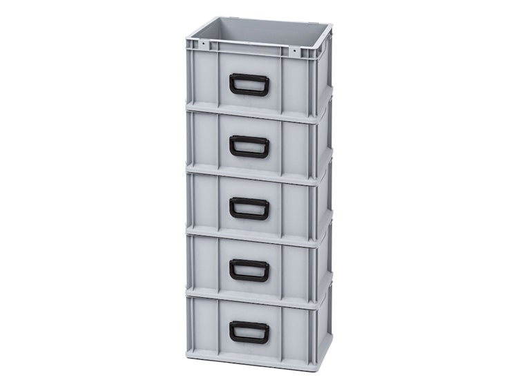 PROREGAL Spar Set 5x Eurobox Nextgen Portable Uno HxBxT 22 x 30 x 40 cm 20 Liter Eurobehälter Transportbox Transportbehälter Stapelbehälter