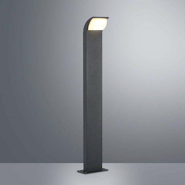 Lucande LED Außenleuchte Tinna (Modern) in Schwarz aus Aluminium (1 flammig, ) - Wegeleuchte Pollerleuchte Wegelampe Sockelleuchte