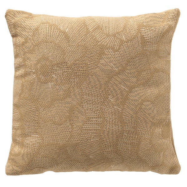 Quadratisches Dekokissen mit Textilmuster