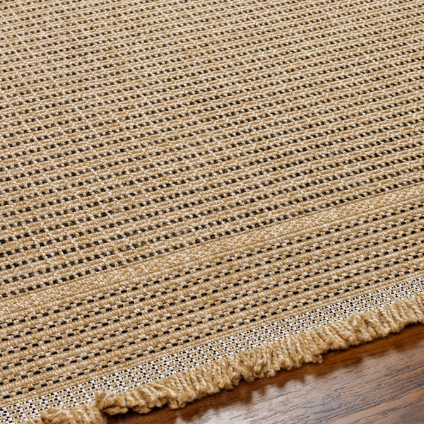 In-/Outdoor-Teppich mit Jute-Look Beige/Schwarz 160x213 cm MINDY