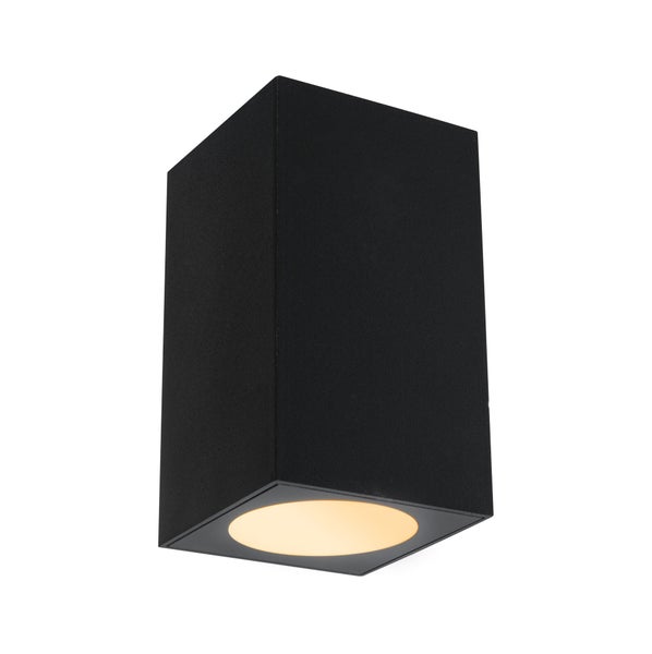LED Wandleuchte Flame insektenfreundlich IP44 eckig 58x103mm 2200K 4W 265lm 230V 75° Anthrazit Metall