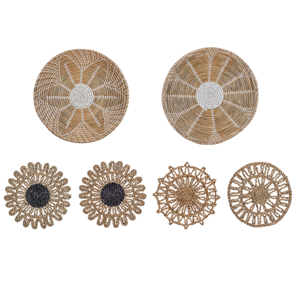 Wanddeko-Set PINTANO Seegras 50/35/36 cm Naturfarben