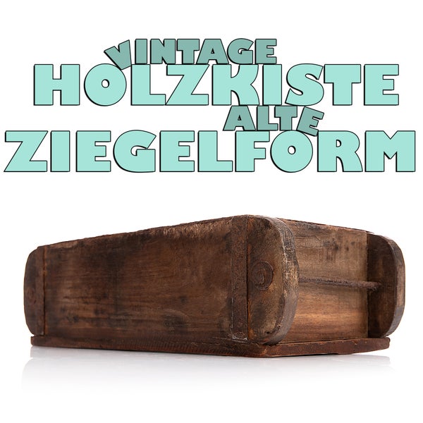 BigDean 2 Stück Ziegelform in Braun 32x14,5x9cm (LxBxH) – rustikale vintage Ordnungsbox mit Metallbeschlägen aus Echtholz – Deko Holzkiste gefertigt aus Altholz – jedes Stück ein Unikat