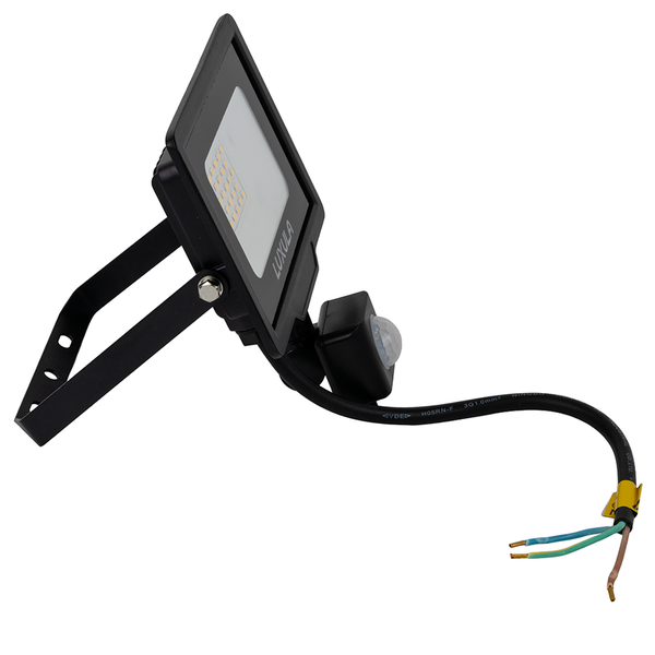 LUXULA LED Außenstrahler mit Bewegungsmelder 20W Strahler 4000K Neutralweiß 2000lm Fluter Schwarz IP65