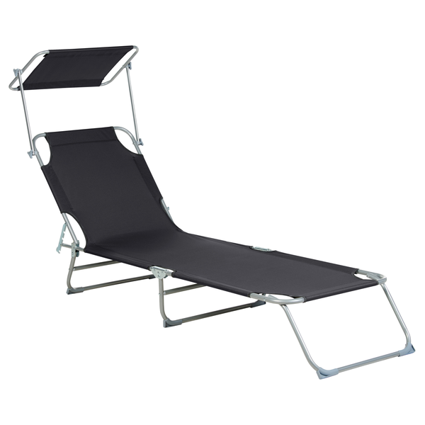 Sonnenliege FOLIGNO II Metall Schwarz