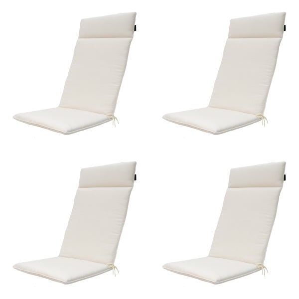 Hochlehnerauflage Naples sand - Ca. 120x50 cm - 4er-Set