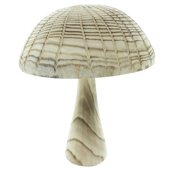 FRANK FLECHTWAREN | Holzdeko Mushroom, groß, PAULOWNIA, ca. 29 x 29 x 35 cm