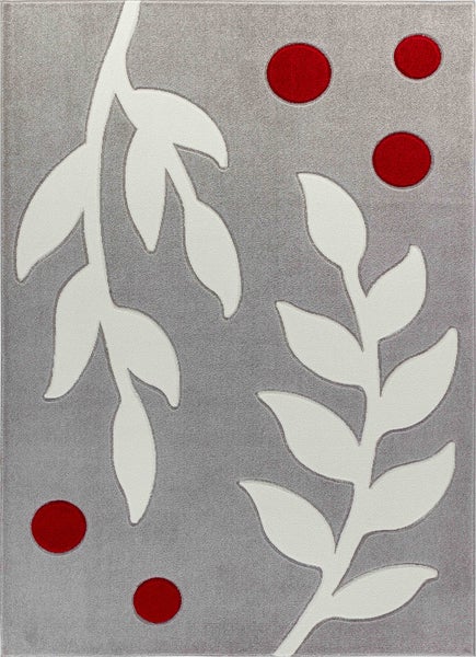 Moderner Skandinavischer Teppich Grau/Weiß 200x275 cm YURI