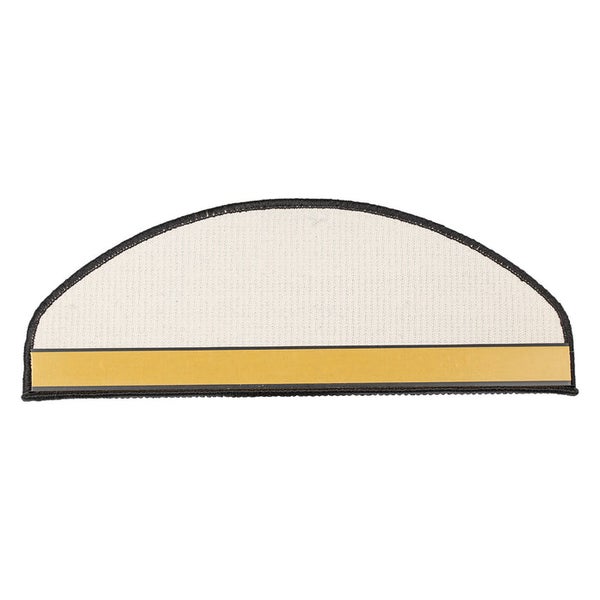 FLOORDIREKT Stufenmatte aus Sisal - Pure Nature - Umkettelt & Selbstklebend - Schwarz - 23,5 x 65 cm - Halbrund