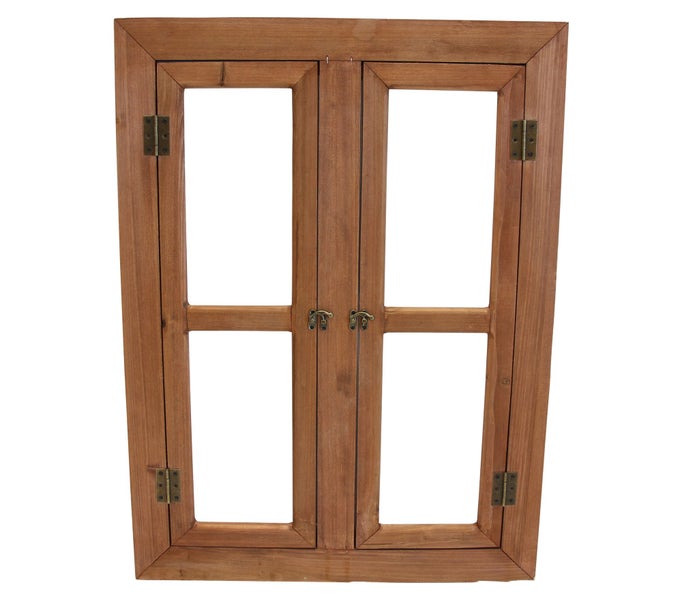 FRANK FLECHTWAREN | Holzfenster Nostalgie, HOLZ, METALL, 57 x 2 x 78 cm