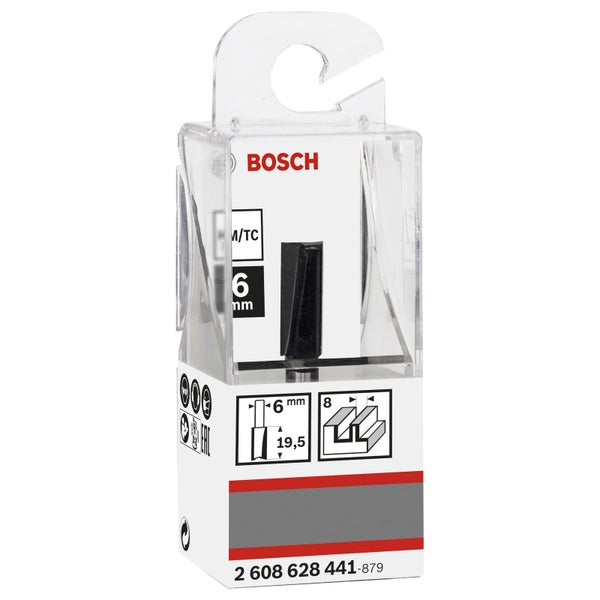 Bosch Nutfräser Standard for Wood 6 mm D1 8 mm L 19,5 mm G 51 mm - 2608628441
