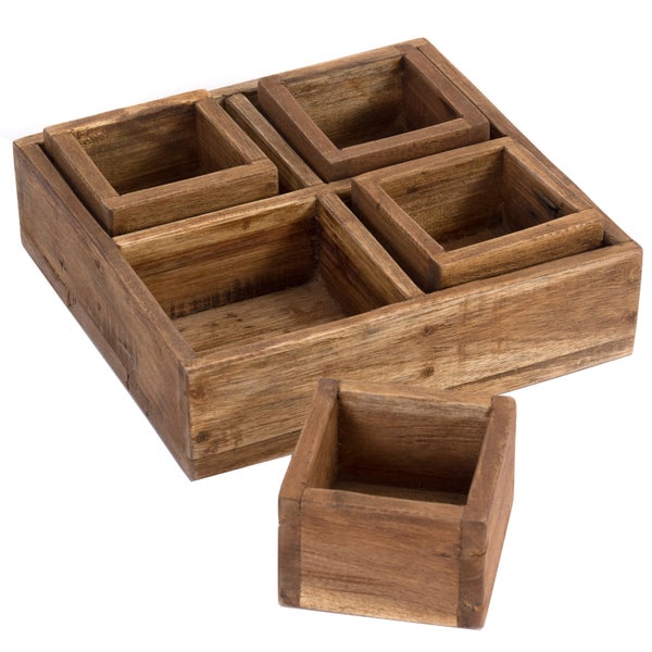 Kisten-Set Cubo II 7-tlg. Massivholz