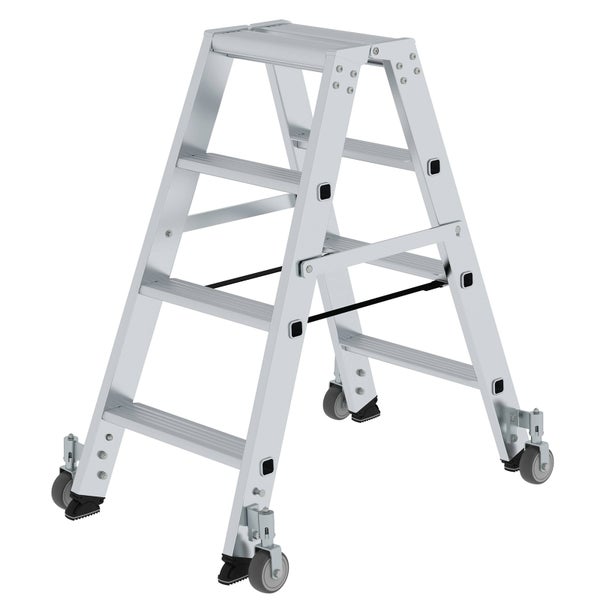 Aluminium Klapptritt mit Rollen