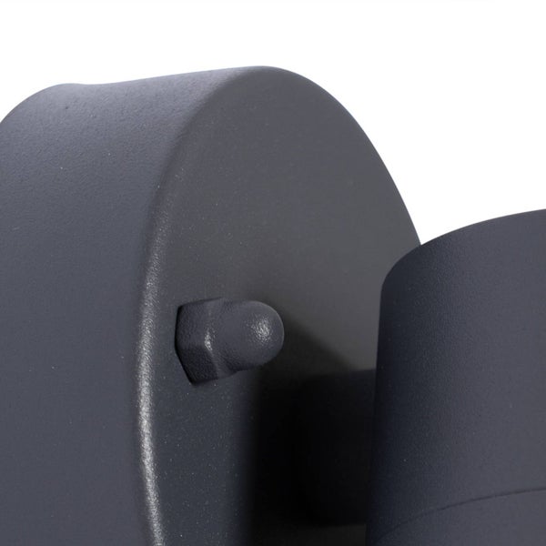 PRIOS Wandleuchte außen Tulimar (spritzwassergeschützt (Modern) in Schwarz aus Aluminium (1 flammig, GU10) - Außenwandleuchten Wandlampe Led Außenlampe Outdoor für Außenwand/Hauswand