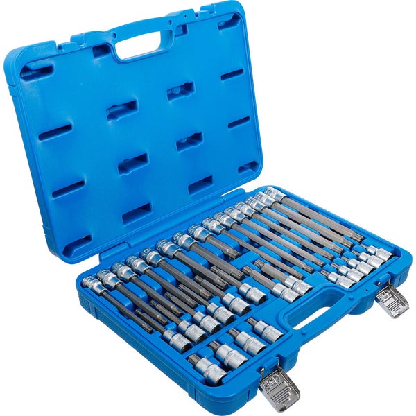 BGS Bit-Einsatz-Satz Antrieb Innenvierkant 12,5 mm (1/2) Keil-Profil (für RIBE) 32tlg. - 5183