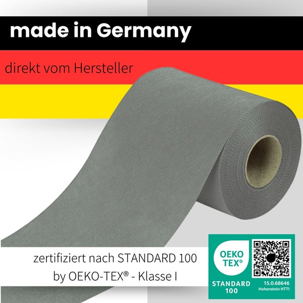 Sensalux Tischläufer, Länge: 25m, stoffähnliches Vlies, Breite: 15cm, Grau