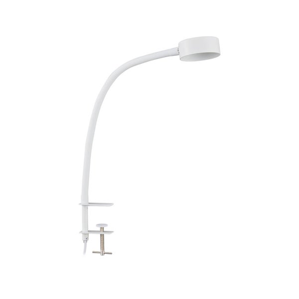 Weiße Schreibtischlampe mit Klemme
