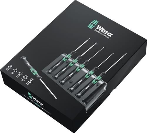 Sechsteiliges Schraubendreher-Set mit Halterung