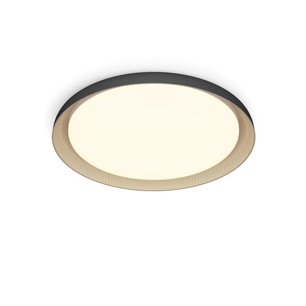 LED Deckenleuchte Pebblo in Schwarz und Beige 10W 1850lm