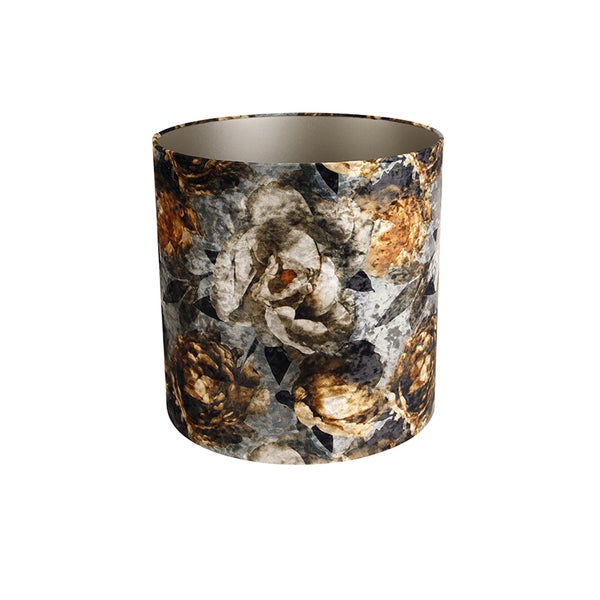 Velours Lampenschirm Blumenmuster 40/40/40