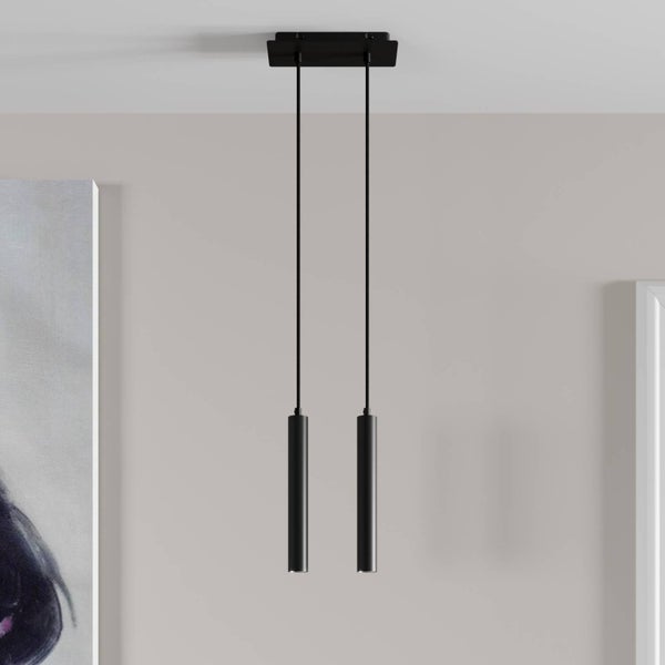 Arcchio LED Franka (Modern) in Schwarz aus Aluminium (2 flammig, ) Wohnzimmerleuchte