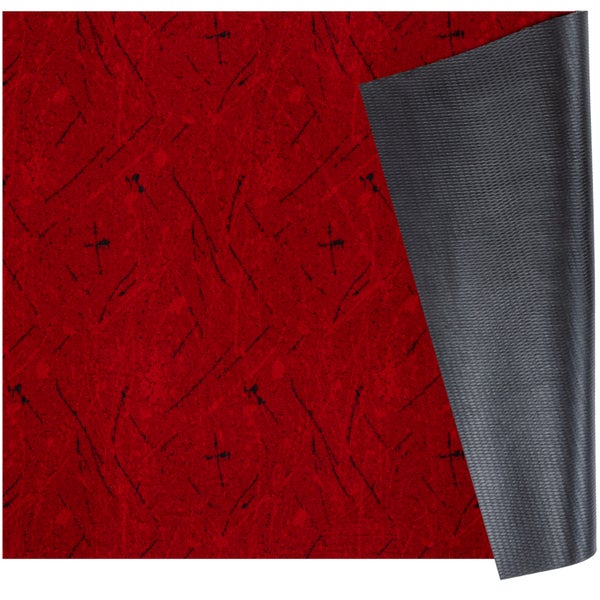 Teppich mit Muster und Rückseite aus Gummi