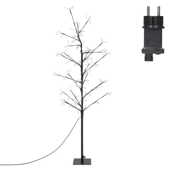 ECD Germany LED-Baum 120 cm mit 240 warmweißen LEDs, Lichterbaum mit Timer, Leuchtbaum Innen & Außen IP44, Beleuchteter Dekobaum, Baum mit Beleuchtung für Weihnachten, Flexibel Zweige, Weihnachtsdeko
