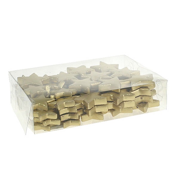 Schachtel mit goldenen Sternen aus Schokolade