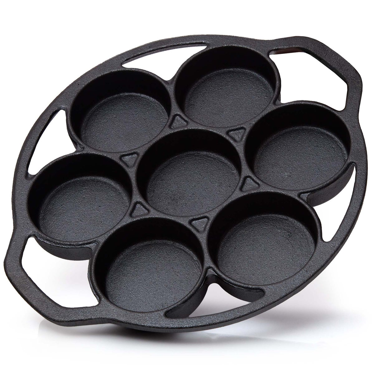 BBQ Nerd© 6er Muffinbackform aus Gusseisen | Cupcake Pan für Grill, Ofen & Dutch Oven | Antihaft Muffinförmchen - Gusseiserne Muffinform mit Henkel