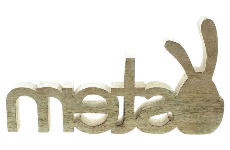 FRANK FLECHTWAREN | Schriftzug Ostern, MANGOHOLZ, MDF, 28,5 x 2,5 x 15 cm
