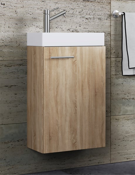 2-tlg. Gäste WC Waschplatz Waschtisch schmal Slito