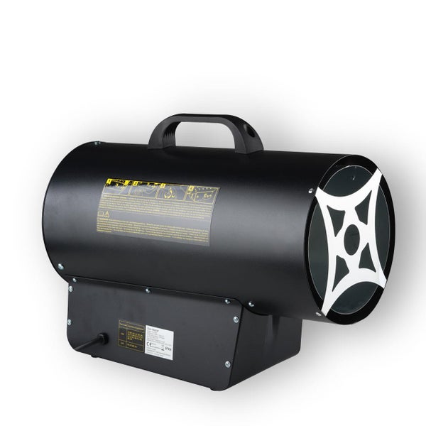 Schwarzes Gasheizgerät mit Griff