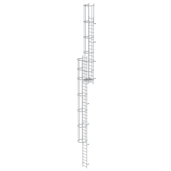 MUNK ortsfeste Steigleitern Aluminium eloxiert, 13,44m SH PG1