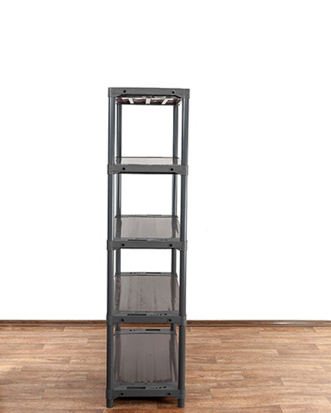 PROREGAL Kunststoffregal Grey Bear Tall HxBxT 180 x 120 x 46 cm Fachlast 120 kg Grau
