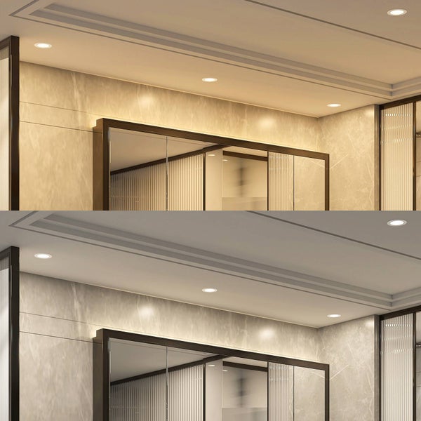 PRIOS LED Rida (Modern) in Weiß aus Aluminium (1 flammig, ) Badezimmerleuchte
