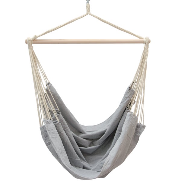 XXL Hängesessel Relaxsessel 185x130cm bis 150kg in Lilac Grau