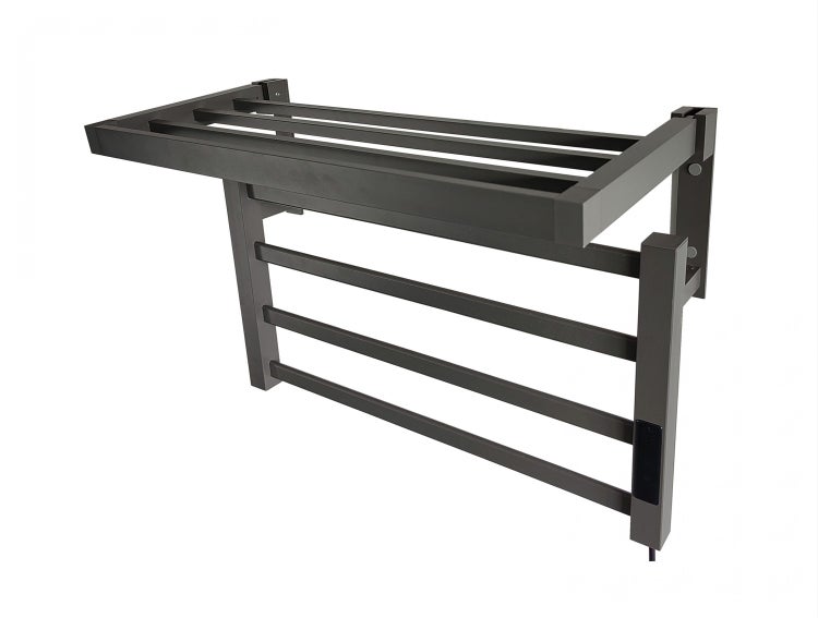 Wandmontierter Handtuchwärmer mit Ablage