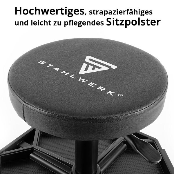 STAHLWERK Werkstatthocker WRH-136 ST bis 136 kg belastbar höhenverstellbar