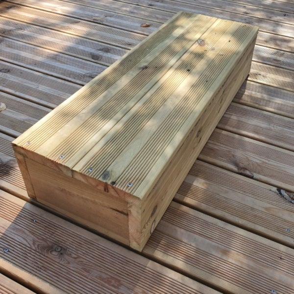 Blockstufen Holz modulierbar-2 Bretter B60cm H17cm